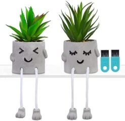 Iuuidu Artificial Potted Plant, Faux Succulent In Pot Emotional Cement Potted Plant Animated Artificial Succulents Decor For Home Living Room Bedroom And Office(Shy) 30 Iuuidu Artificial Potted Plant, Faux Succulent In Pot Emotional Cement Potted Plant Animated Artificial Succulents Decor For Home Living Room Bedroom And Office(Shy) -Artificial Trees Store 41JnOGc8JdL. AC