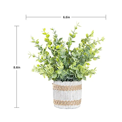 HC STAR Mini Fake Plants Artificial Potted Green Plastic Plants,Small Houseplants For Home Decor Office Desk 6 HC STAR Mini Fake Plants Artificial Potted Green Plastic Plants,Small Houseplants For Home Decor Office Desk - Image 4