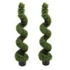GreenBrokers Artificial Topiary Boxwood Spiral Trees 120cm/4ft (Set Of 2) -Artificial Trees Store 41M1Bsr9wrL