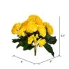 Vickerman 9.5" Artificial Yellow Polyester Begonia Bush -Artificial Trees Store 41MH9rfooJL