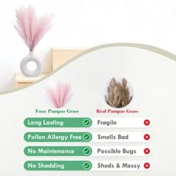 6 PCS Faux Pampas Grass 17"/44cm Artificial Fluffy Pompas Grass Fake Pampas Grass 7 Branches For Wedding Party Bedroom Boho Home Decor (034 Light Pink) 19 6 PCS Faux Pampas Grass 17"/44cm Artificial Fluffy Pompas Grass Fake Pampas Grass 7 Branches For Wedding Party Bedroom Boho Home Decor (034 Light Pink) -Artificial Trees Store 41MhYyLT25L