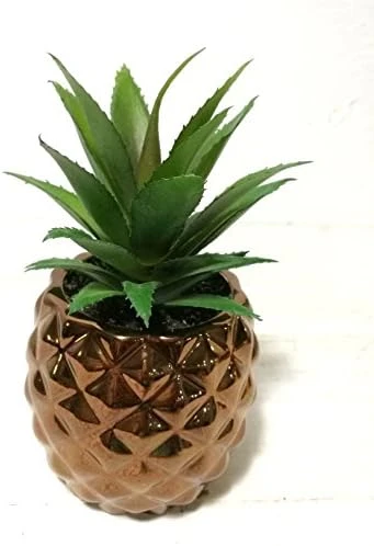 Golden Pineapple Ananas Potted Artificial Succulents Faux Plants Home Office Tabletop Decoration (Gold) 9 Golden Pineapple Ananas Potted Artificial Succulents Faux Plants Home Office Tabletop Decoration (Gold) - Image 7