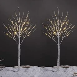LIGHTSHARE 4 Feet 6 Feet And 8 Feet Birch Tree,Warm White, For Home,Pack Of 3, Festival, Party, And Christmas Decoration, Indoor And Outdoor Use -Artificial Trees Store 41NYpIhDN4L. AC