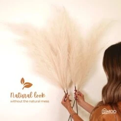 31Mod Faux Pampas Grass With 4 Large Artificial Pampas Grass Stems — 43" (Set Of 4), No-Shedding And Low Maintenance Pampas Grass Decor, Fake Pampas Grass, Pampas Grass Large, Boho Decor (43") 12 31Mod Faux Pampas Grass With 4 Large Artificial Pampas Grass Stems — 43" (Set Of 4), No-Shedding And Low Maintenance Pampas Grass Decor, Fake Pampas Grass, Pampas Grass Large, Boho Decor (43") -Artificial Trees Store 41NjpV3KcbL