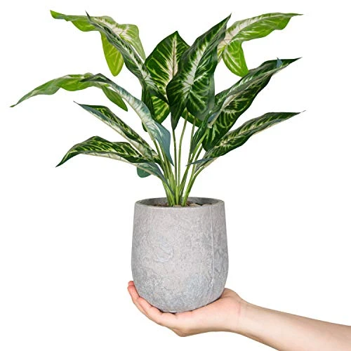 Der Rose 16'' Fake Plants Artificial Potted Greenery Faux Plants For Office Desk Home Bathroom Decor 3 Der Rose 16'' Fake Plants Artificial Potted Greenery Faux Plants For Office Desk Home Bathroom Decor