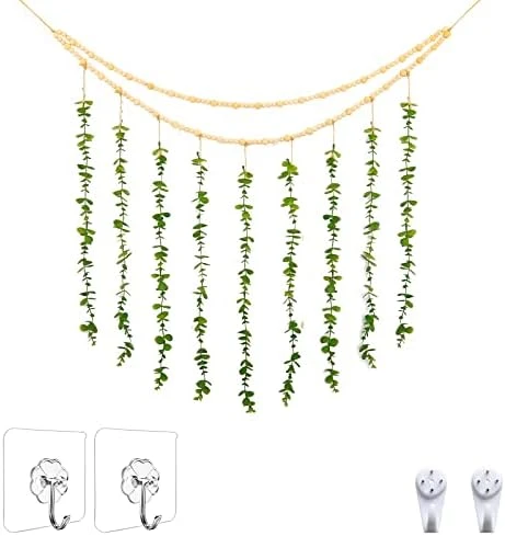 HYUZO Hanging Eucalyptus Boho Wall Decor Large Bedroom Eucalyptus Garland Artificial Eucalyptus Greenery Farmhouse Rustic Wall Hanging Fake Plants Leaves 5.6 Feet For Bathroom Living Room Decorations 10 HYUZO Hanging Eucalyptus Boho Wall Decor Large Bedroom Eucalyptus Garland Artificial Eucalyptus Greenery Farmhouse Rustic Wall Hanging Fake Plants Leaves 5.6 Feet For Bathroom Living Room Decorations - Image 8