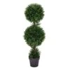 Vickerman Everyday 3 Foot Tall Artificial Cedar Topiary Double Ball Tree - UV Resistant Indoor Outdoor - Potted Natural Green - Home Patio Porch Faux Decor -Artificial Trees Store 41QQK6o39WL