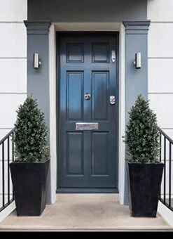 Momoplant 2.5FT-30Inch Artificial Plants Tree Shaped Boxwood Topiary Cone Topiaries Bushes Potted Fake Plants Outdoor/Indoor Decor（Set Of 2） -Artificial Trees Store 41RSmn2tcPL