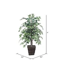 Vickerman 4' Artificial Variegated Focus Bush In Square Willow -Artificial Trees Store 41SQfUOWgzL