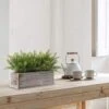PLANT Artificial Wooden Potted Rosemary Faux Greenery In Wood Planter Box S For Rustic Farmhouse Centerpiece Tabletop Kitchen Shelf Decor -Artificial Trees Store 41Tn9IIPCGL
