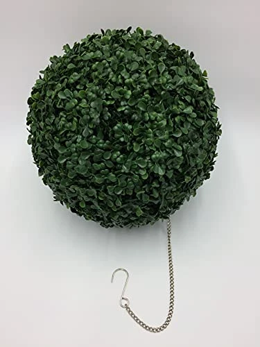 MODEENI Boxwood Topiary Ball 11 Inch Green Artificial Plant Real Look Home Decor Indoor/Outdoor For Porch Patio Or Wedding Round Bush Shrub, Modern Fresh With Hanging Chain 7 MODEENI Boxwood Topiary Ball 11 Inch Green Artificial Plant Real Look Home Decor Indoor/Outdoor For Porch Patio Or Wedding Round Bush Shrub, Modern Fresh With Hanging Chain - Image 5