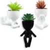 Succulents Plants Artificial For Room Decor, Fake Succulent With Human Shaped Pots, Aesthetic Plants For Desk Decor, Cute Fake Plants For Office Decor, Good Ideas For Gifts, Home Decorations 3PCS -Artificial Trees Store 41UJsyf1AIL