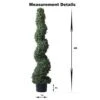 4' Spiral Boxwood Artificial Topiary Trees Indoor Or Outdoor In Plastic Pot Front Porch Decor (2 Pack Lush) -Artificial Trees Store 41UM7kBa2gL