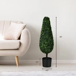 Goplus 3ft Artificial Boxwood Tower Topiary Trees, 2 Pack Faux Decorative Plants In Cement-Filled Plastic Pot, Fake Greenery Plants For Indoor Outdoor Home Office Garden Porch Decor 13 Goplus 3ft Artificial Boxwood Tower Topiary Trees, 2 Pack Faux Decorative Plants In Cement-Filled Plastic Pot, Fake Greenery Plants For Indoor Outdoor Home Office Garden Porch Decor -Artificial Trees Store 41V4siphswL