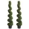 59 Inch Artificial Boxwood Topiary Tree Spiral Plants Fake Faux Plant Decor In Plastic Pot Green Indoor Or Outdoor, Set Of 2 1 59 Inch Artificial Boxwood Topiary Tree Spiral Plants Fake Faux Plant Decor In Plastic Pot Green Indoor Or Outdoor, Set Of 2 -Artificial Trees Store 41V6E2V5kTL