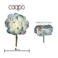 Caqpo Artificial Succulents - 15 Pack - Premium Unpotted Succulent Plants Artificial - Realistic Textured Succulents - Fake Succulent Plants For DIY - Faux Cactus Plant Bulk - Feaux Succulent Plants -Artificial Trees Store 41WBBTP3CnL