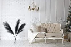 Tall 43'' Black 3-pcs Artificial Faux Pampas Grass Tall, Decor For Living Room / Wedding Decoration Floor Vase Filler 10 Tall 43'' Black 3-pcs Artificial Faux Pampas Grass Tall, Decor For Living Room / Wedding Decoration Floor Vase Filler -Artificial Trees Store 41WsUft8nmL