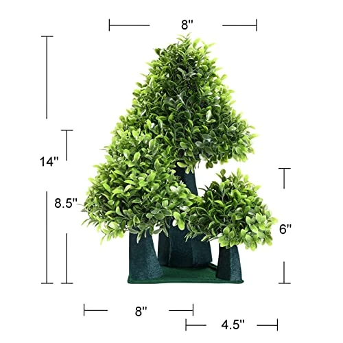 Sevenlove Mushroom Boxwood Artificial Topiary, Lifelike Plants Decor, Mushroom Table Top Decor, Free Standing Artificial Plant Shrub For Indoor Home Office Decor 5 Sevenlove Mushroom Boxwood Artificial Topiary, Lifelike Plants Decor, Mushroom Table Top Decor, Free Standing Artificial Plant Shrub For Indoor Home Office Decor - Image 3
