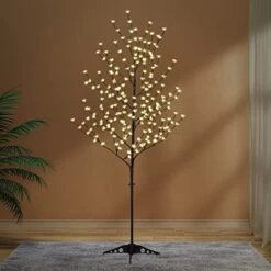 LIGHTSHARE 6.5 Feet 208L LED Lighted Cherry Blossom Tree, Warm White, Decorate Home Garden, Spring, Summer, Wedding, Birthday, Christmas Holiday, Party, For Indoor And Outdoor Use 12 LIGHTSHARE 6.5 Feet 208L LED Lighted Cherry Blossom Tree, Warm White, Decorate Home Garden, Spring, Summer, Wedding, Birthday, Christmas Holiday, Party, For Indoor And Outdoor Use -Artificial Trees Store 41XrucFCMkL
