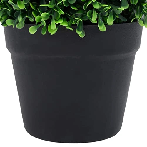 VidaXL 2x Artificial Boxwood Plants With Pots Ball Shaped Outdoor Ball Shaped Realistic Fake Plant Floral Decor Artificial Flower Green 7 VidaXL 2x Artificial Boxwood Plants With Pots Ball Shaped Outdoor Ball Shaped Realistic Fake Plant Floral Decor Artificial Flower Green - Image 5