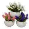 Artificial Mini Potted Flower Plants (3-Set) | Pink, White, Purple Floral Set | Fake Plant | Office Decor, Bathroom Decor, Farmhouse Decor, Kitchen Decor | Faux Topiary Decore | Home Decor Clearance 1 Artificial Mini Potted Flower Plants (3-Set) | Pink, White, Purple Floral Set | Fake Plant | Office Decor, Bathroom Decor, Farmhouse Decor, Kitchen Decor | Faux Topiary Decore | Home Decor Clearance -Artificial Trees Store 41YBfNxt7wL
