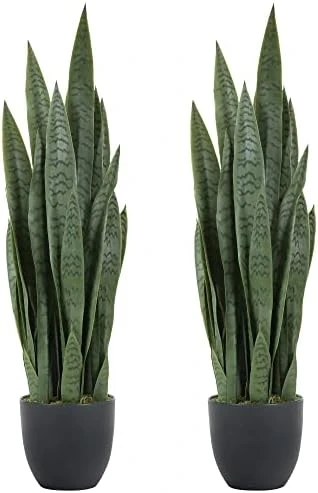 Worth Garden 3ft Artificial Snake Plant Fake Sansevieria Indoor Outdoor, 28 Thick Leaves Lifelike Faux Silk Plant, Home Decor Mother In Law Tongue Plant 35in, Black Pot & 20g Dry Moss Included, Green 8 Worth Garden 3ft Artificial Snake Plant Fake Sansevieria Indoor Outdoor, 28 Thick Leaves Lifelike Faux Silk Plant, Home Decor Mother In Law Tongue Plant 35in, Black Pot & 20g Dry Moss Included, Green - Image 6