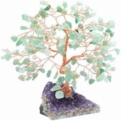 TantivyBo Handmade Natural Citrine, Chakra Crystal Tree, Amethyst Cluster Base, 189 Gemstone Count, Healing Properties Reiki Bonsai Feng Shui Luck Figurine For Home Office Desk Decoration -Artificial Trees Store 41ZNtJI7AuL. AC