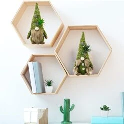 ZTML MS Succulents Air Plants Gnomes, 2Pcs Mr And Mrs Handmade Green Plants Gnomes Plush With Slender Leaves For Plant Stand Indoor Decor, Swedish Plush For Summer Living Room Office Desk Decor -Artificial Trees Store 41Ziw58pgVL