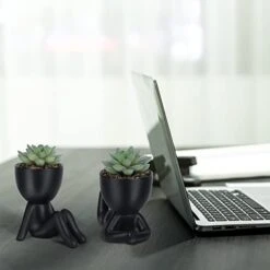 Galiejar Fake Succulents,Mini Succulents Plants Artificial With Ceramic Pots,Cute Home Decor Bathroom Decor Desk Decor Bedroom Decor Office Decor For Women (2Pack, Black) 10 Galiejar Fake Succulents,Mini Succulents Plants Artificial With Ceramic Pots,Cute Home Decor Bathroom Decor Desk Decor Bedroom Decor Office Decor For Women (2Pack, Black) -Artificial Trees Store 41aExMDS7UL