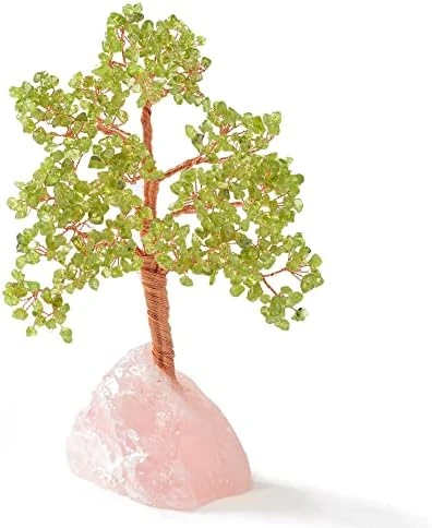 KALIFANO Premium Natural Tree Of Life (414 Gemstone Count) Chakra Crystal Tree With Rose Quartz Base With Healing Properties - Bonsai Feng Shui Money Tree For Healing And Luck 7 KALIFANO Premium Natural Tree Of Life (414 Gemstone Count) Chakra Crystal Tree With Rose Quartz Base With Healing Properties - Bonsai Feng Shui Money Tree For Healing And Luck - Image 5