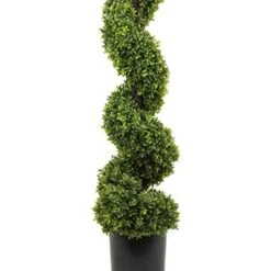 Season’s Need 4ft Artificial Boxwood Spiral Topiary Plants, Indoor Entryway, Living Room Or Covered Front Porch Home Decor, Faux Fake Plant Decoration, Set Of 2 -Artificial Trees Store 41c0MioFHIL