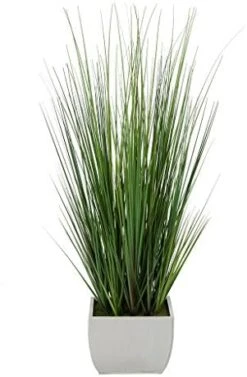 House Of Silk Flowers Artificial 44" Grass In Large Rectangle Zinc (Cream) -Artificial Trees Store 41d9RuO3GfL. AC