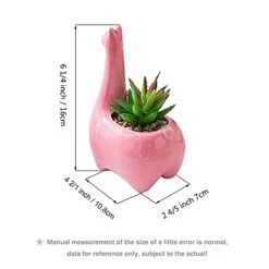 Tenforie Artificial Plant Pots, Ceramic Potted Artificial Succulent Decoration Alpaca Fake Plant Home Decor Tabletop Office Desk Outdoor Decoration - A -Artificial Trees Store 41fRe9cLlYS