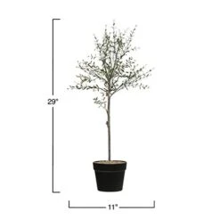 Creative Co-Op DF2615 29" H Thyme Topiary In Pot Faux Botanicals, Green -Artificial Trees Store 41g0655IhRL