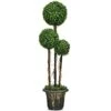 Goplus 4 Ft Artificial Boxwood Topiary Tree, Fake Greenery Plants Triple Ball Tree, Leaves & Cement-Filled Plastic Flower Pot Decorative Trees For Home, Office, Indoor And Outdoor Use (4 FT) -Artificial Trees Store 41gTlmtMJuL