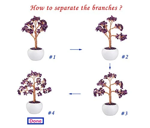 CrystalTears Rose Quartz Crystal Money Tree Feng Shui Natural Healing Crystal Gemstone Bonsai Tree Gifts For Mom Home Office Decor Good Luck 8 CrystalTears Rose Quartz Crystal Money Tree Feng Shui Natural Healing Crystal Gemstone Bonsai Tree Gifts For Mom Home Office Decor Good Luck - Image 6