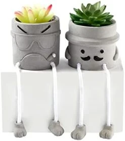 Sets Of 2 Artificial Potted Plant Small Fake Succulent Faux Plant Cute Hanging Leg Cement Potted Succulents Decor For Gift, Office Decoration, Home Décor (2 Smiley) 14 Sets Of 2 Artificial Potted Plant Small Fake Succulent Faux Plant Cute Hanging Leg Cement Potted Succulents Decor For Gift, Office Decoration, Home Décor (2 Smiley) -Artificial Trees Store 41hvPH w1L. AC