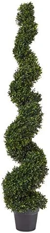 Pure Garden 4-Foot-Tall Artificial Cypress Spiral Topiary Indoor Or Outdoor UV Protection Trees In Pot For Home Or Office 8 Pure Garden 4-Foot-Tall Artificial Cypress Spiral Topiary Indoor Or Outdoor UV Protection Trees In Pot For Home Or Office - Image 6
