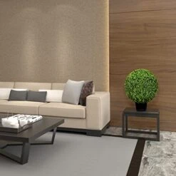 Vickerman Everyday 24 Inch Artificial Boxwood Topiary Ball - UV Resistant Indoor Outdoor - Potted Natural Green - Home Patio Tabletop Faux Bush Decoration 9 Vickerman Everyday 24 Inch Artificial Boxwood Topiary Ball - UV Resistant Indoor Outdoor - Potted Natural Green - Home Patio Tabletop Faux Bush Decoration -Artificial Trees Store 41i8wsXkonL