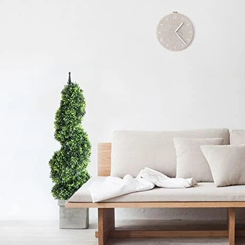 Momoplant Artificial Topiaries Outdoor Boxwood Trees, Spiral Topiary Tree 3 Ft(2 Pieces) Faux Topiary Tree Outdoor Feaux Plant For Decorative Indoor/Outdoor/Garden (35inch) 6 Momoplant Artificial Topiaries Outdoor Boxwood Trees, Spiral Topiary Tree 3 Ft(2 Pieces) Faux Topiary Tree Outdoor Feaux Plant For Decorative Indoor/Outdoor/Garden (35inch) - Image 4