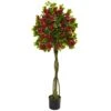 Nearly Natural 5â€™ Bougainvillea Artificial Topiary Tree, Red,26"D X 26"W X 5'H -Artificial Trees Store 41k0KL7dfhL