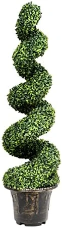 GENERIC Aurcs 4 Ft Artificial Boxwood Spiral Topiary Tree, Fake Plant Decor In Plastic Pot W/ Realistic Leaves & Twined Branches, Sturdy Steel Frame, Faux Potted Plants For Home, Office, Front Porch (1) 9 GENERIC Aurcs 4 Ft Artificial Boxwood Spiral Topiary Tree, Fake Plant Decor In Plastic Pot W/ Realistic Leaves & Twined Branches, Sturdy Steel Frame, Faux Potted Plants For Home, Office, Front Porch (1) - Image 7