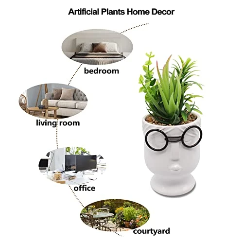 ALIWINER Artificial Succulents Plants With Ceramic Pot Decor Figurines Living Room Decor Home Decoration 4 ALIWINER Artificial Succulents Plants With Ceramic Pot Decor Figurines Living Room Decor Home Decoration - Image 2