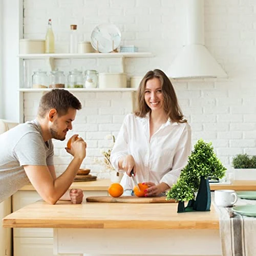 Sevenlove Mushroom Boxwood Artificial Topiary, Lifelike Plants Decor, Mushroom Table Top Decor, Free Standing Artificial Plant Shrub For Indoor Home Office Decor 9 Sevenlove Mushroom Boxwood Artificial Topiary, Lifelike Plants Decor, Mushroom Table Top Decor, Free Standing Artificial Plant Shrub For Indoor Home Office Decor - Image 7