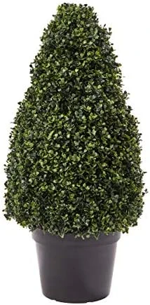 Pure Garden 4-Foot-Tall Artificial Cypress Spiral Topiary Indoor Or Outdoor UV Protection Trees In Pot For Home Or Office 7 Pure Garden 4-Foot-Tall Artificial Cypress Spiral Topiary Indoor Or Outdoor UV Protection Trees In Pot For Home Or Office - Image 5