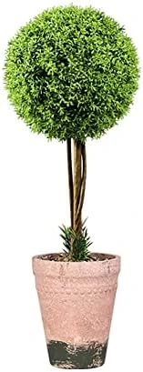 OAutoSjy Artificial Ball Shaped Tree Artificial Plants Potted Fake Topiary Single Ball Tree In Pot Simulation Plastic Faux Flower Ornament Tabletop Decorative Home Indoor Outdoor Decor, White Type 1 13 OAutoSjy Artificial Ball Shaped Tree Artificial Plants Potted Fake Topiary Single Ball Tree In Pot Simulation Plastic Faux Flower Ornament Tabletop Decorative Home Indoor Outdoor Decor, White Type 1 - Image 11