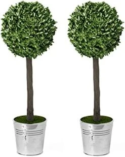 Barnyard Designs 3ft (36”) Artificial Boxwood Topiary Ball Plant, Front Porch Home Decor, Faux Fake Plant Decoration, (Single) 22 Barnyard Designs 3ft (36”) Artificial Boxwood Topiary Ball Plant, Front Porch Home Decor, Faux Fake Plant Decoration, (Single) -Artificial Trees Store 41o8cVZlzL. AC