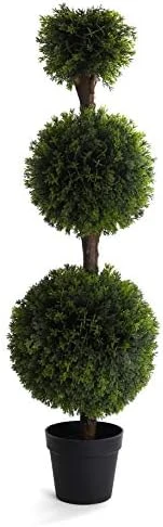 Bornbridge Artificial Boxwood Topiary Ball Tree - 4' Boxwood Ball Tree - Indoor/Outdoor Topiary Trees - Boxwood Artificial Outdoor Plants - Lifelike Wintergreen Boxwood Plant (2 Pack) 7 Bornbridge Artificial Boxwood Topiary Ball Tree - 4' Boxwood Ball Tree - Indoor/Outdoor Topiary Trees - Boxwood Artificial Outdoor Plants - Lifelike Wintergreen Boxwood Plant (2 Pack) - Image 5