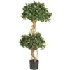 Nearly Natural 5233 Sweet Bay Double Ball Topiary Silk Tree, 4-Feet, Green,49.5" X 9" X 9" 2 Nearly Natural 5233 Sweet Bay Double Ball Topiary Silk Tree, 4-Feet, Green,49.5" X 9" X 9" -Artificial Trees Store 41oV60M5t0L