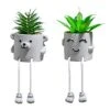 Lavenor Artificial Potted Plant Fake Succulent Plant Cute Hanging Leg Emotional Cement Potted Succulents Decor For Desk Shelf Bedroom Living Room And Office Decoration(Type A + Type C) -Artificial Trees Store 41pZkboxtRL